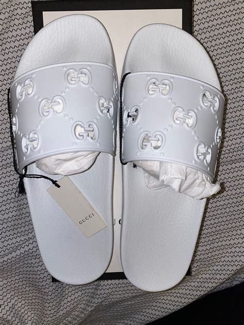 white gucci slides cheap|gucci slides clearance.